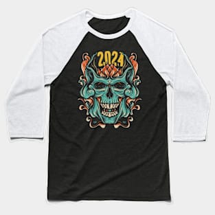 Dark New Year 2024 Baseball T-Shirt